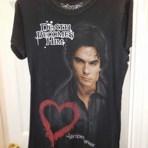 Vampire Diaries Damon Short Sleeve Shirt